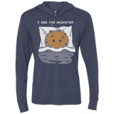 T-Shirts Vintage Navy / X-Small I see the monster Triblend Long Sleeve Hoodie Tee