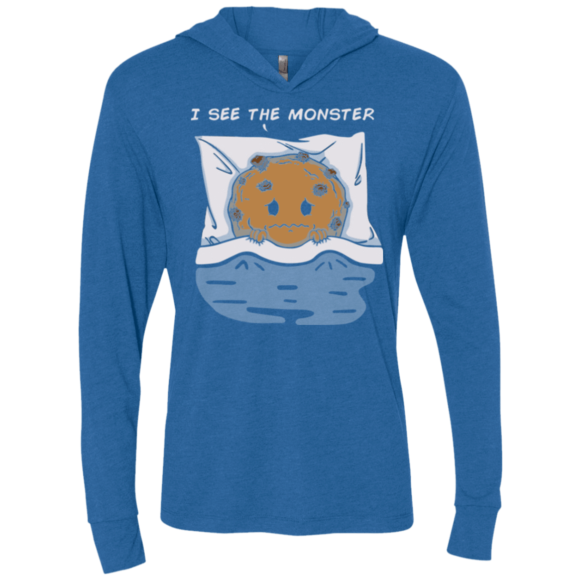 T-Shirts Vintage Royal / X-Small I see the monster Triblend Long Sleeve Hoodie Tee