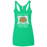 T-Shirts Envy / X-Small I see the monster Women's Triblend Racerback Tank