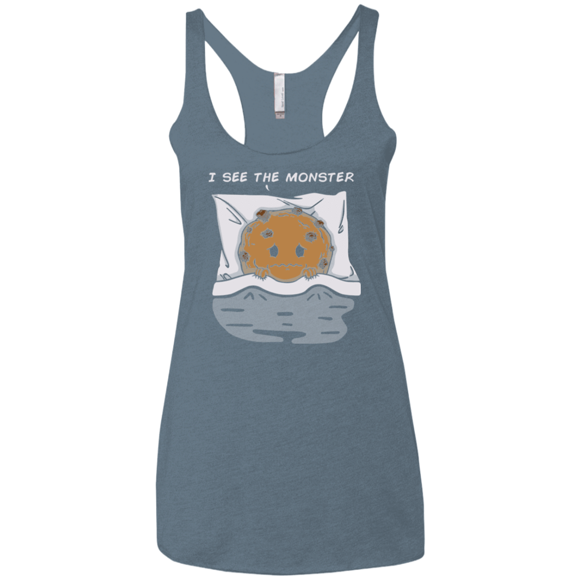 T-Shirts Indigo / X-Small I see the monster Women's Triblend Racerback Tank