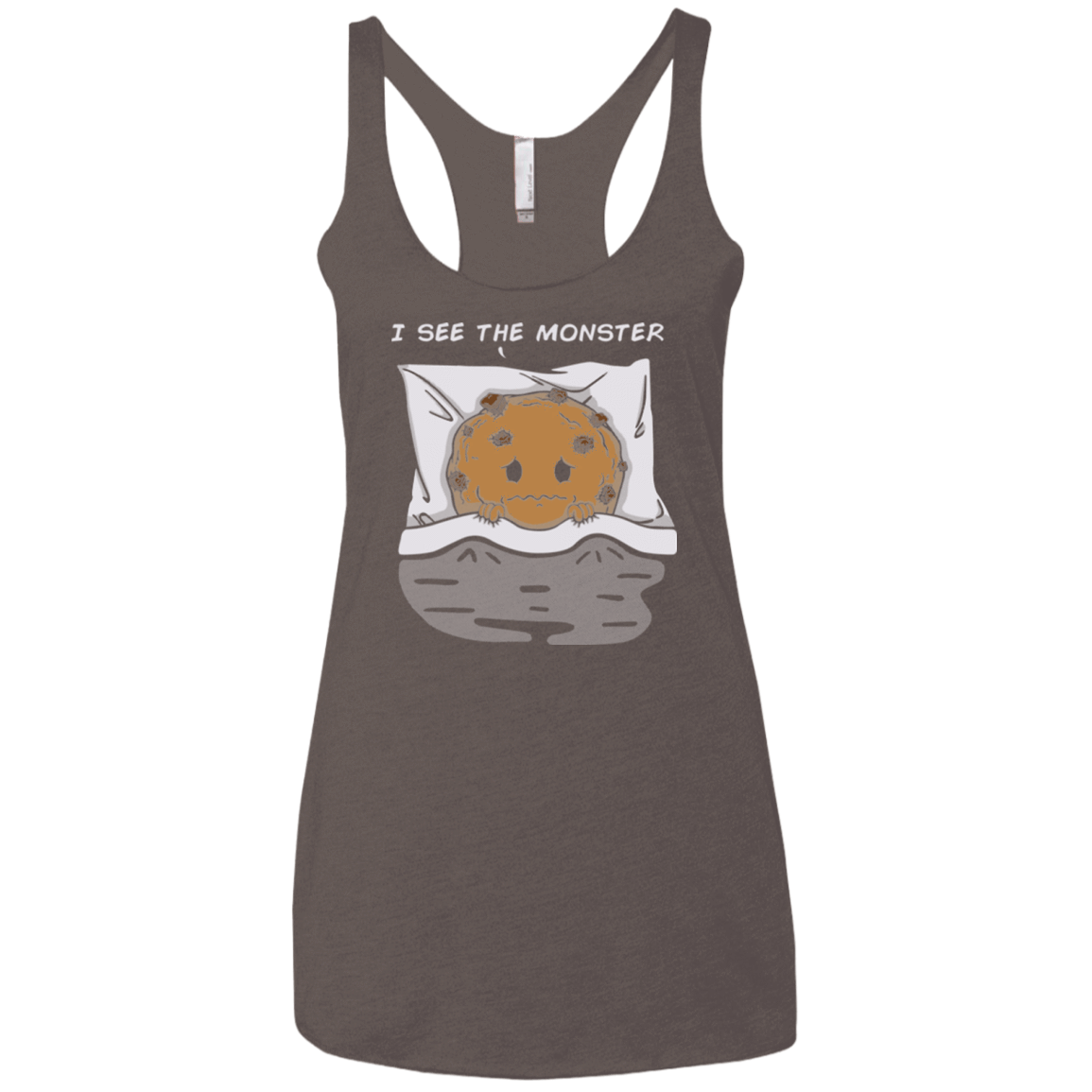 T-Shirts Macchiato / X-Small I see the monster Women's Triblend Racerback Tank