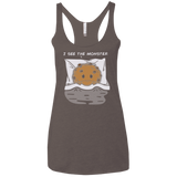 T-Shirts Macchiato / X-Small I see the monster Women's Triblend Racerback Tank