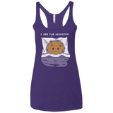 T-Shirts Purple / X-Small I see the monster Women's Triblend Racerback Tank