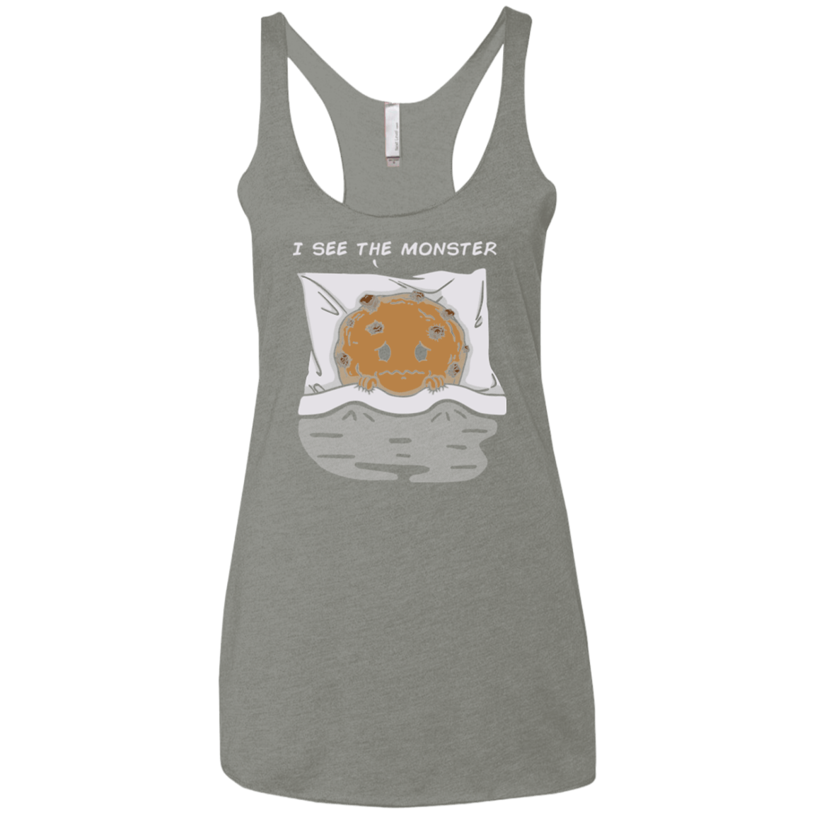 T-Shirts Venetian Grey / X-Small I see the monster Women's Triblend Racerback Tank