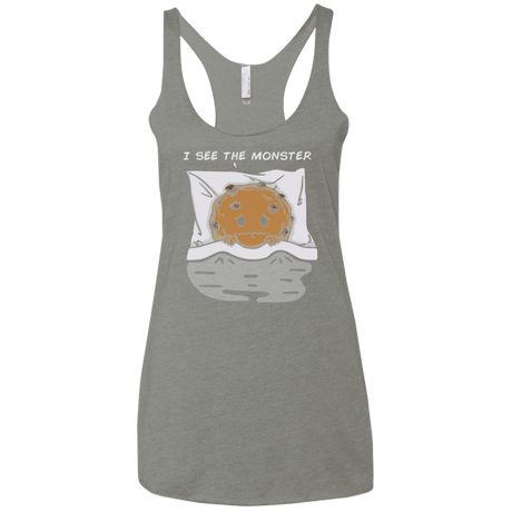 T-Shirts Venetian Grey / X-Small I see the monster Women's Triblend Racerback Tank