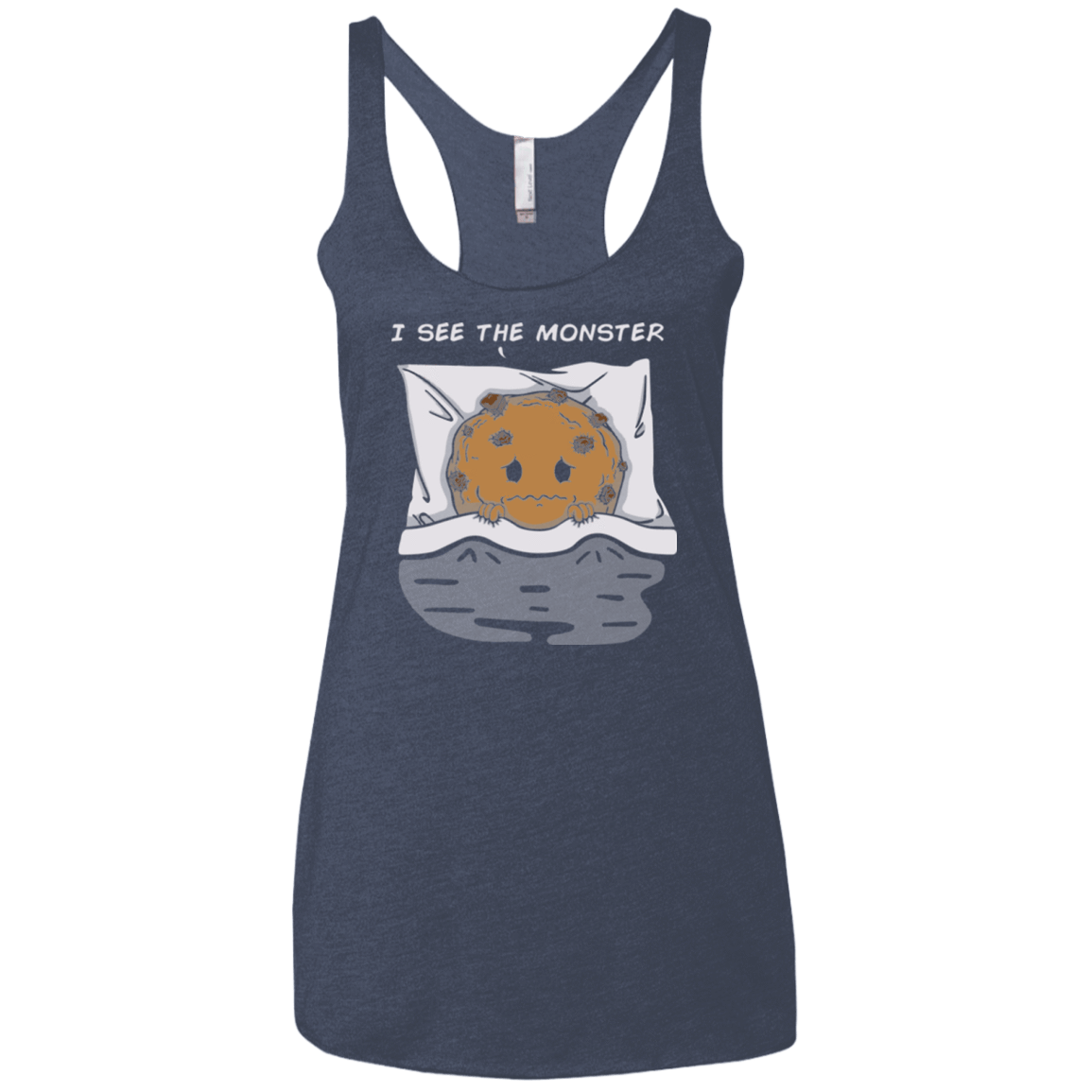 T-Shirts Vintage Navy / X-Small I see the monster Women's Triblend Racerback Tank