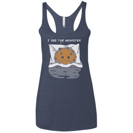 T-Shirts Vintage Navy / X-Small I see the monster Women's Triblend Racerback Tank