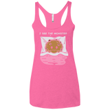 T-Shirts Vintage Pink / X-Small I see the monster Women's Triblend Racerback Tank