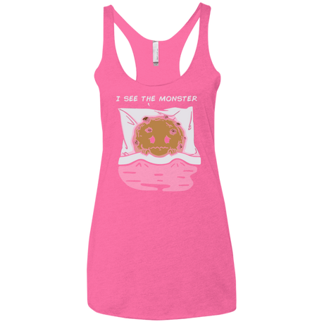 T-Shirts Vintage Pink / X-Small I see the monster Women's Triblend Racerback Tank