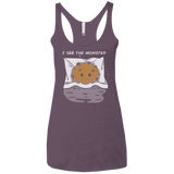 T-Shirts Vintage Purple / X-Small I see the monster Women's Triblend Racerback Tank