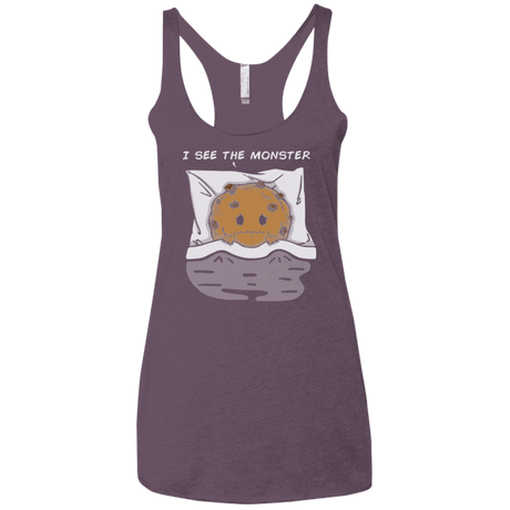 T-Shirts Vintage Purple / X-Small I see the monster Women's Triblend Racerback Tank