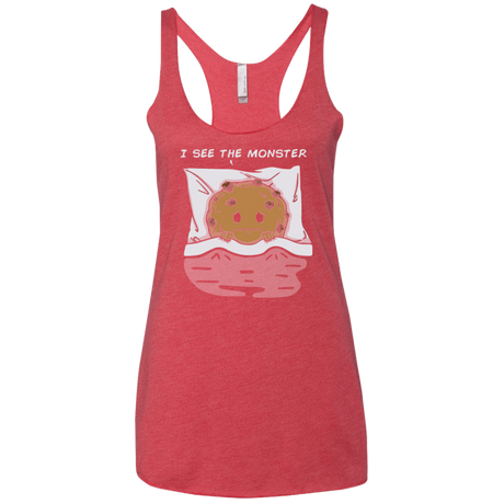T-Shirts Vintage Red / X-Small I see the monster Women's Triblend Racerback Tank
