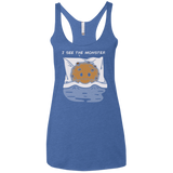 T-Shirts Vintage Royal / X-Small I see the monster Women's Triblend Racerback Tank