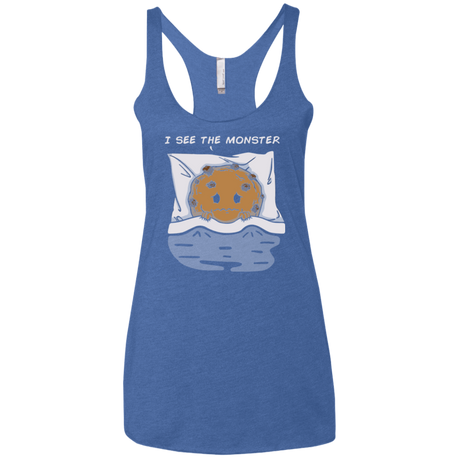 T-Shirts Vintage Royal / X-Small I see the monster Women's Triblend Racerback Tank