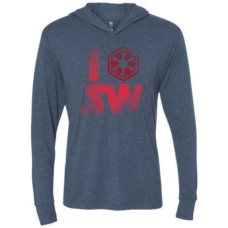T-Shirts Indigo / X-Small I Sith SW Triblend Long Sleeve Hoodie Tee