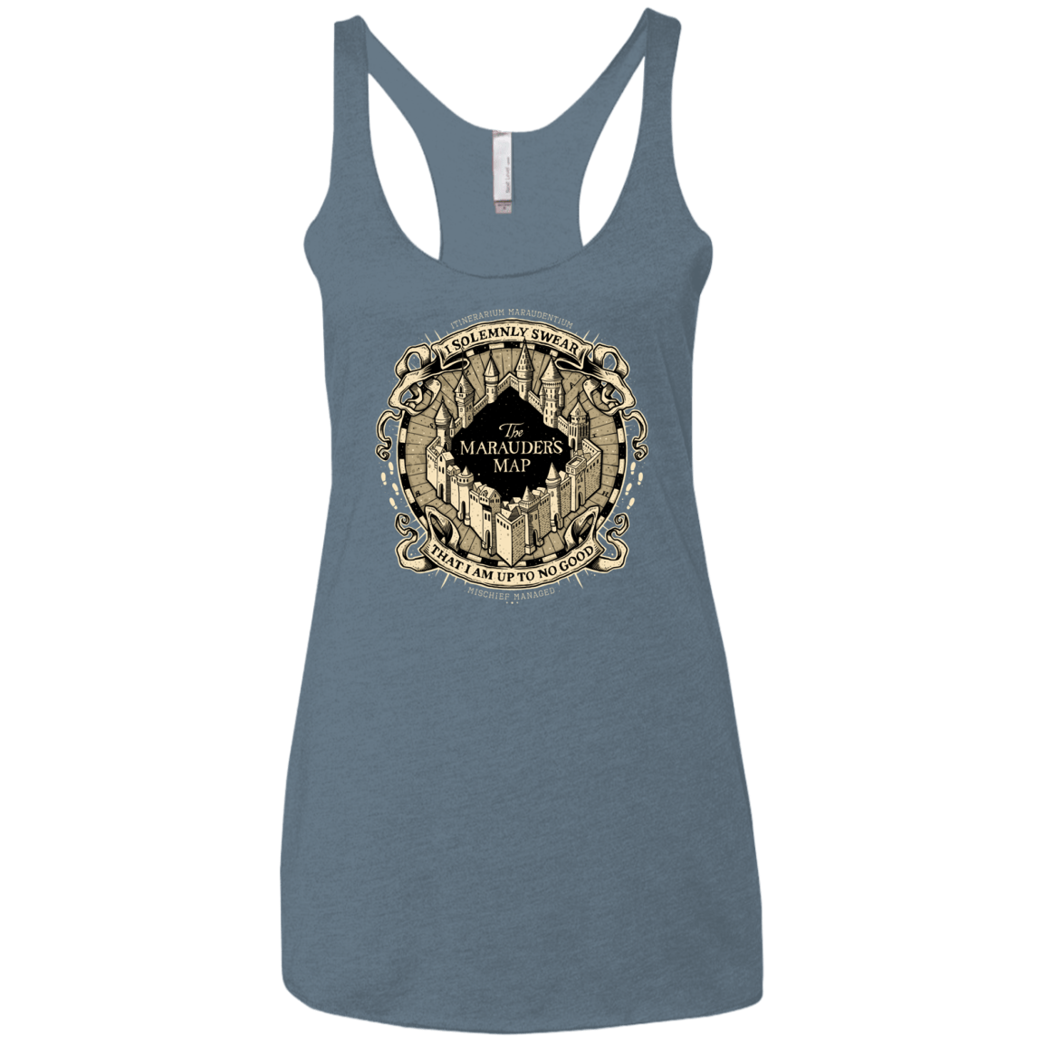 T-Shirts Indigo / X-Small I Solemnly Swear Women's Triblend Racerback Tank