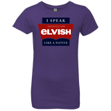 T-Shirts Purple Rush / YXS I speak elvish Girls Premium T-Shirt