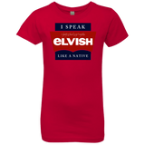 T-Shirts Red / YXS I speak elvish Girls Premium T-Shirt