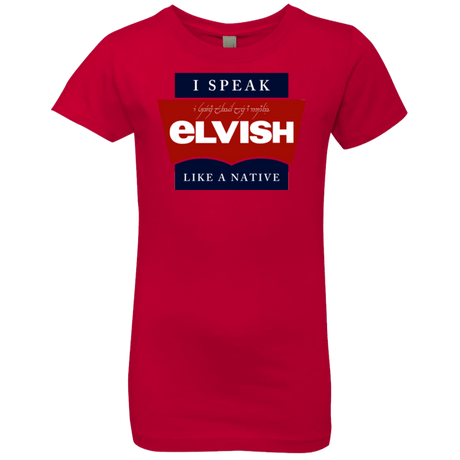 T-Shirts Red / YXS I speak elvish Girls Premium T-Shirt