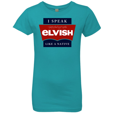 T-Shirts Tahiti Blue / YXS I speak elvish Girls Premium T-Shirt