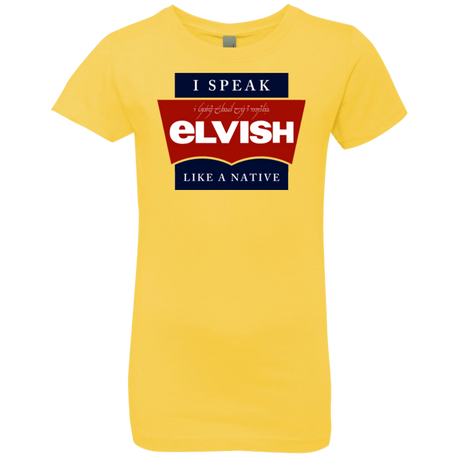 T-Shirts Vibrant Yellow / YXS I speak elvish Girls Premium T-Shirt