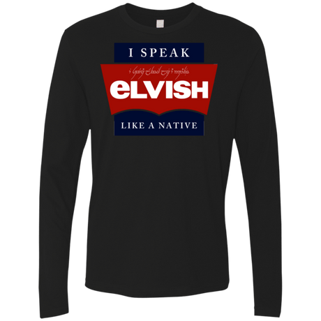 T-Shirts Black / Small I speak elvish Men's Premium Long Sleeve