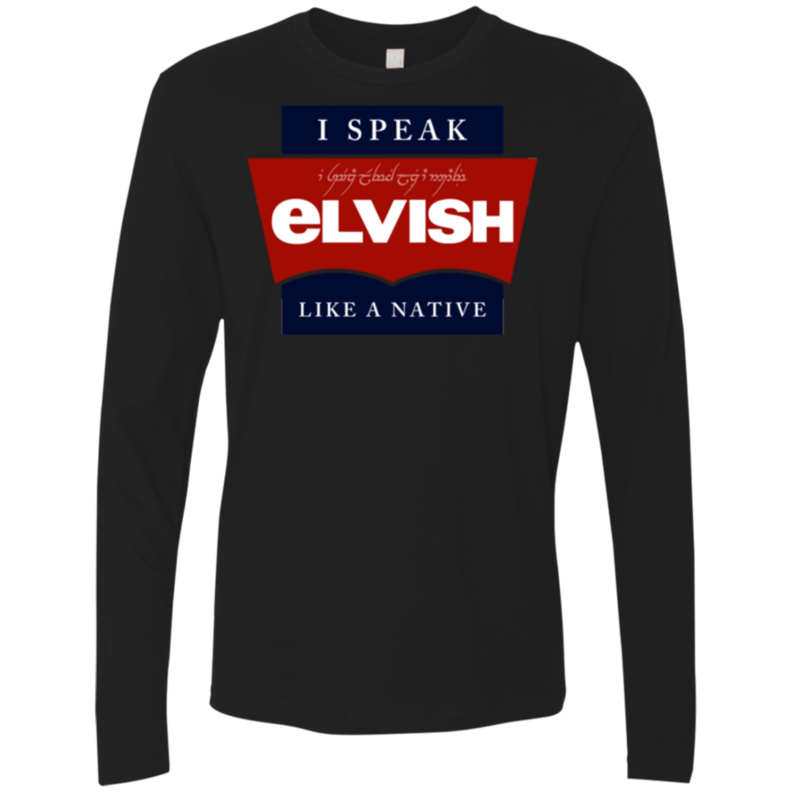 T-Shirts Black / Small I speak elvish Men's Premium Long Sleeve