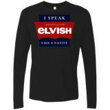 T-Shirts Black / Small I speak elvish Men's Premium Long Sleeve