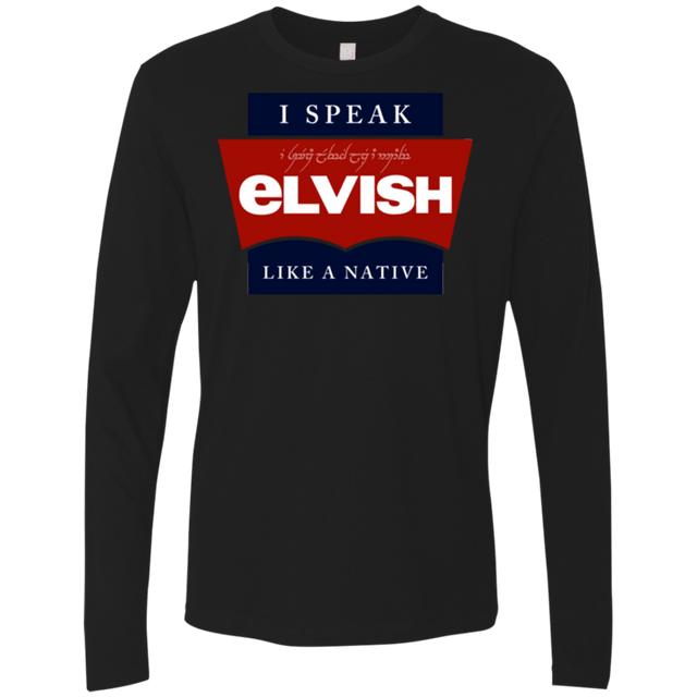 T-Shirts Black / Small I speak elvish Men's Premium Long Sleeve