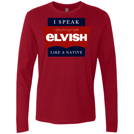 T-Shirts Cardinal / Small I speak elvish Men's Premium Long Sleeve