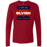 T-Shirts Cardinal / Small I speak elvish Men's Premium Long Sleeve