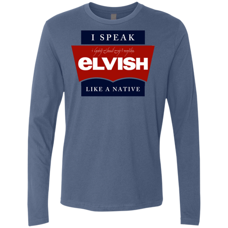 T-Shirts Indigo / Small I speak elvish Men's Premium Long Sleeve