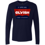 T-Shirts Midnight Navy / Small I speak elvish Men's Premium Long Sleeve