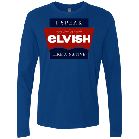 T-Shirts Royal / Small I speak elvish Men's Premium Long Sleeve