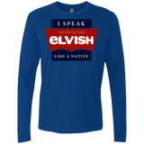 T-Shirts Royal / Small I speak elvish Men's Premium Long Sleeve