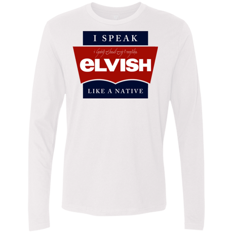 T-Shirts White / Small I speak elvish Men's Premium Long Sleeve