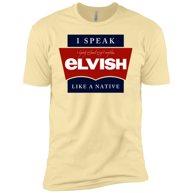 T-Shirts Banana Cream / X-Small I speak elvish Men's Premium T-Shirt