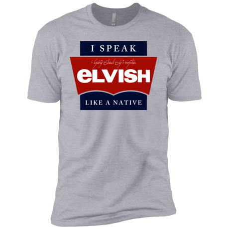 T-Shirts Heather Grey / X-Small I speak elvish Men's Premium T-Shirt