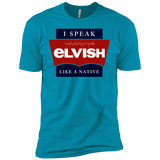 T-Shirts Turquoise / X-Small I speak elvish Men's Premium T-Shirt
