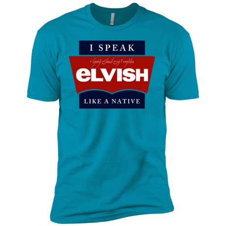 T-Shirts Turquoise / X-Small I speak elvish Men's Premium T-Shirt