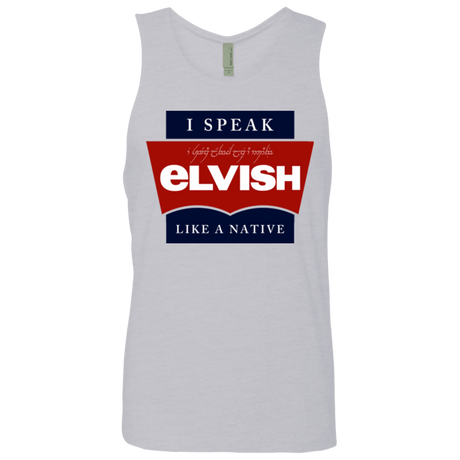 T-Shirts Heather Grey / Small I speak elvish Men's Premium Tank Top