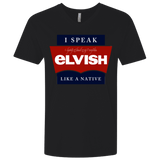 T-Shirts Black / X-Small I speak elvish Men's Premium V-Neck