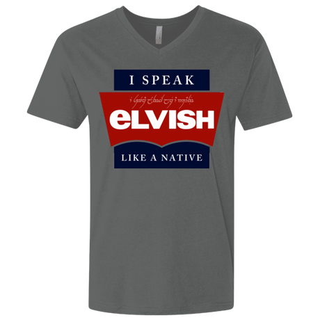 T-Shirts Heavy Metal / X-Small I speak elvish Men's Premium V-Neck