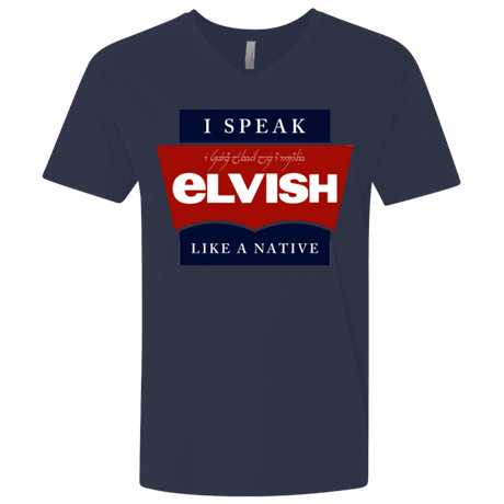 T-Shirts Midnight Navy / X-Small I speak elvish Men's Premium V-Neck