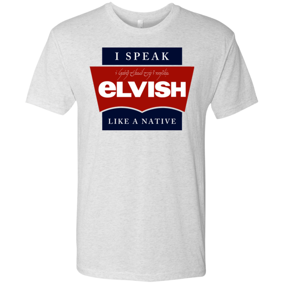 T-Shirts Heather White / Small I speak elvish Men's Triblend T-Shirt