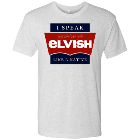 T-Shirts Heather White / Small I speak elvish Men's Triblend T-Shirt