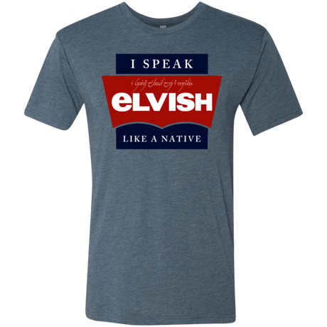 T-Shirts Indigo / Small I speak elvish Men's Triblend T-Shirt
