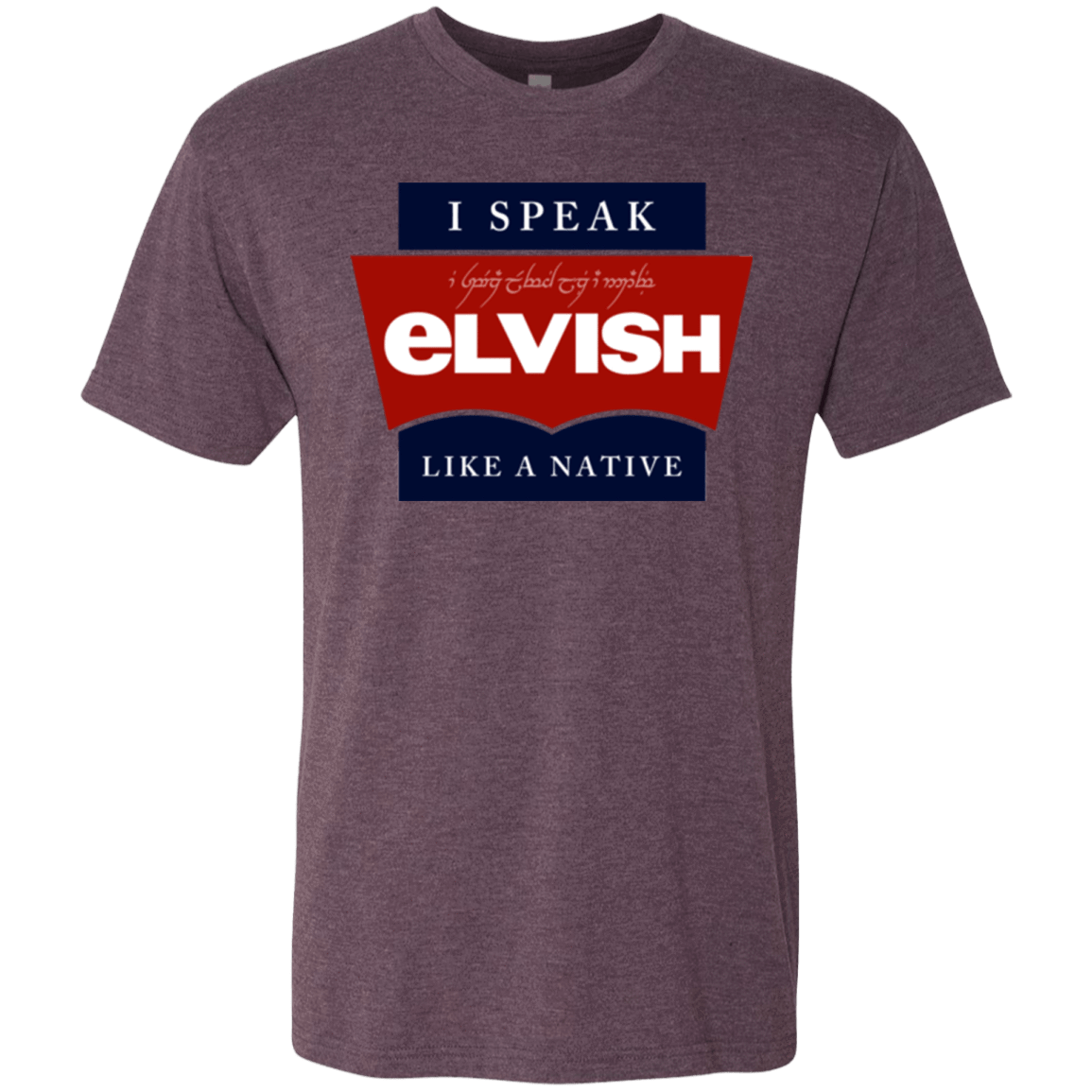 T-Shirts Vintage Purple / Small I speak elvish Men's Triblend T-Shirt