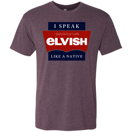 T-Shirts Vintage Purple / Small I speak elvish Men's Triblend T-Shirt