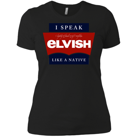 T-Shirts Black / X-Small I speak elvish Women's Premium T-Shirt